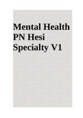 Mental Health PN Hesi Specialty V1