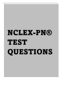 NCLEX-PN® TEST QUESTIONS| A+ |2022|