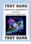 PRINCIPLES OF BIOCHEMISTRY, 5TH EDITION TEST BANK BY MORAN, HORTON, SCRIMGEOUR, PERRY ISBN-978-0321707338 This is a Test Bank (STUDY QUESTIONS WITH ANSWERS) to help you study better for your Tests.