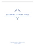 Financial Modelling and Derivatives (FMD) - Summary Lectures