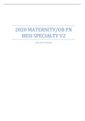 2020 Maternity/OB PN Hesi Specialty V2