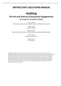 Solution Manual for Auditing The Art and Science of Assurance Engagements 14th CANADIAN Edition by Arens