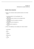 Labor Economics, Borjas - Complete test bank - exam questions - quizzes (updated 2022)