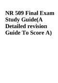 NR 509 Final Exam Study Guide(A Detailed revision Guide To Score A).SOAP Note Womens Health.