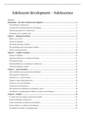 Complete samenvatting van het boek Adolescence (Steinberg, 12de editie) voor de cursus Adolescent Development