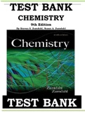CHEMISTRY 9TH EDITION TEST BANK BY STEVEN S. ZUMDAHL, SUSAN A. ZUMDAHL ISBN-978-1133611097 Zumdahl: Chemistry 9th Edition Test Bank  This is a Test Bank (Study Questions & Complete Answers for all chapters of the book CHAPTER 1-22) to help you study for y