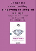 Samenvatting Zingeving in Zorg en Welzijn - 1e druk 2020 Vosselman - Hele boek 9789024429080