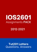 IOS2601 - Tutorial Letters 201 (Merged) (2012-2021) (Questions&Answers)