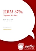 HRM3704- STUDY NOTES 