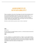 ASSIGNMENT 7  2022Summary  SUS1501 - Sustainability And Greed (sus1501)