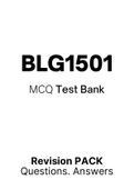BLG1501 - MCQ Exam PACK (2022)