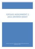 IOP2602 ASSIGNMENT 2/2022