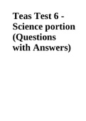 Teas Test 6 - Science portion (Questions with Answers)
