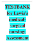 TESTBANK for Lewis's medical- surgical nursing; Assessment and management of clinical problems 11th Edition