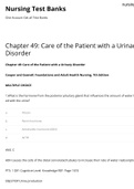  Care of the Patient with a Urinary Disorder | Nursing Test Banks.