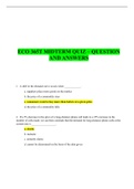 ECO 365T MIDTERM QUIZ – QUESTION AND ANSWERS.