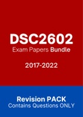 DSC2602 - Exam Questions PACK (2017-2022)