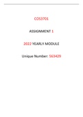 COS3701 ASSIGNMENT 1 YEARLY MODULE 2022 [Unique No.:	563429]