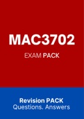 MAC3702 (NOtes, ExamPACK, and Prep. Questions)