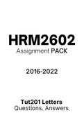 HRM2602 - Combined Tut201 Letters (2016-2022)