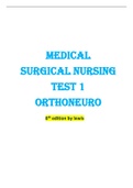 MEDICAL SURGICAL NURSING test 1 orthoneuro with well explained correct answers.
