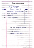 Cell and molecular Biology Handwritten clean classnotes.