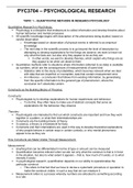  Summary of the Study Guide for Psychological Research (PYC3704)