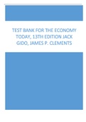 Test Bank For The Economy Today, 13th Edition Jack Gido, James P. Clements