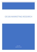 Tentamen antwoorden en vragen voor OE106 Marketing Research Skills For Marketeers
