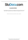 Test Bank Ignatavicius Medical Surgical 9th 2017 Test	Bank	-	Medical-Surgical	Nursing:	Concepts	for	InterprofessionaL Collaborative	Care	9e