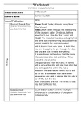 Literature 1 Short Stories- Worksheets (answers and explanation)