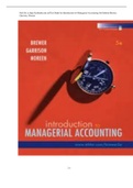 Test Bank for Introduction to Managerial Accounting 5th Edition Brewer, Garrison, Noreen