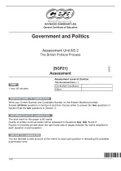 CEA Government and Politics Assessment Unit AS 2 The British Political Process [SGP21] with Mark Scheme