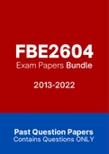 FBE2604  - Exam Questions PACK (2013-2022)