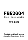 FBE2604  - Exam Revision Questions (2013-2022)