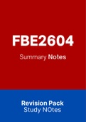 FBE2604  - Notes (Summary)