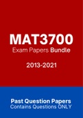 MAT3700 - Exam Questions PACK (2013-2021)