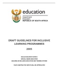 Guidelines for Inclusive Learning Programmes 