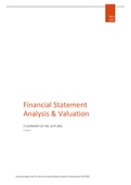 Financial Statement Analysis and Valuation
