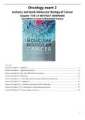 Summary Oncology Exam 2 (Book + Readings NO SEMINARS) Molecular Biology of Cancer, ISBN: 9780198833024 Oncology (AB_1184)