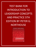 Test Bank for Introduction to Leadership Concepts and Practice 5th Edition Peter G. Northouse