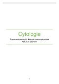 Zusammenfassung Cytologie aus Biologie LK - Abitur Sachsen