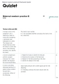 Maternal newborn practice B Flashcards Quizlet Exam Questions and Answers Graded A+