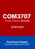 COM3707 - Exam Questions Papers (2016-2021)