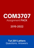 COM3707 - Tutorial Letters 201 (Merged) (2015-2022) (Questions&Answers)