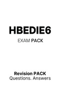 HBEDIE6 - EXAM PACK (Questions and Answers)(+Study Notes)