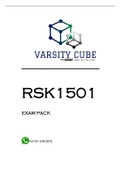 RSK1501 EXAM PACK 2022