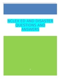 NCLEX ED and Disaster Questions and Answers MAY 2022-100% GRADE A+