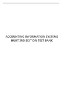 ACCOUNTING INFORMATION SYSTEMS HURT 3RD EDITION TEST BANK