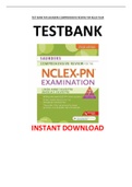 SAUNDERS COMPREHENSIVE REVIEW FOR NCLEX FOUR-TEST BANK/latest 2022/A+ GUIDE